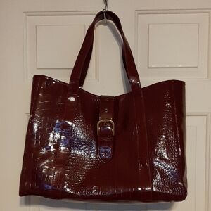 Elegant Burgundy Tote Bag
